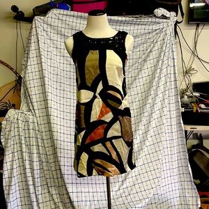 Gold hawk cocktail dress